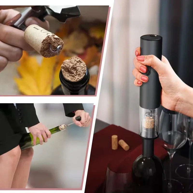 4-in-1 Electric Wine Opener Gift Set | Easy Wine Opening & Pouring