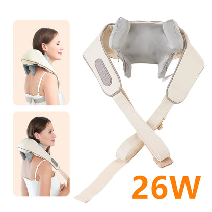 26W Wireless Neck & Shoulder Massager – Deep Tissue Kneading for Back & Shoulders