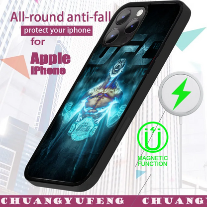 J-Jon Jones Power Boxer Phone Case For iPhone 16 15 14 13 12 11 Pro Max Plus Mini Mirror Wireless magnetic case