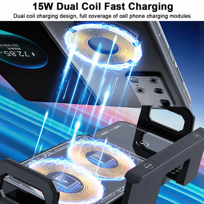 Car Wireless Charger for Samsung Galaxy Z Fold 6/5/4 Flip 4/3 S24 S23 Wireless Car Charger Dual Coil Fast Charging Car Air Vents