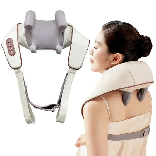 Electric Heat Neck Massage Shawl Shiatsu Kneading Cervical Spine Massager Car Home Back Shoulder Neck Trapezius Muscle Massager