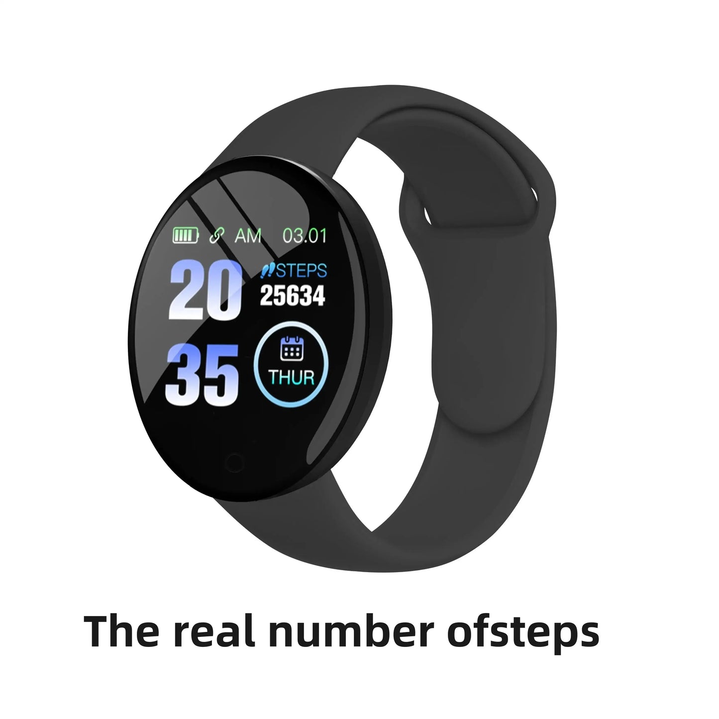 Real Stepcount Smart Watch Multi Function Step Connected Smart Watch For Men And Women Suitable For And Android