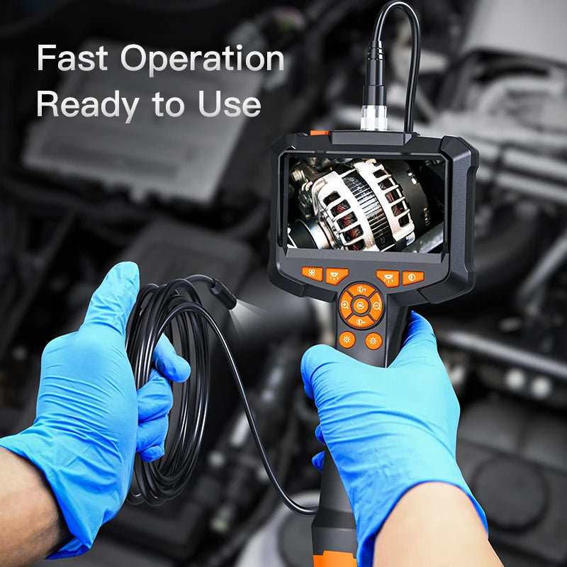 4.3" HD IPS Screen Endoscope Camera – 1080P Waterproof Borescope for Car & Pipe Inspection