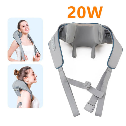 26W Wireless Neck & Shoulder Massager – Deep Tissue Kneading for Back & Shoulders