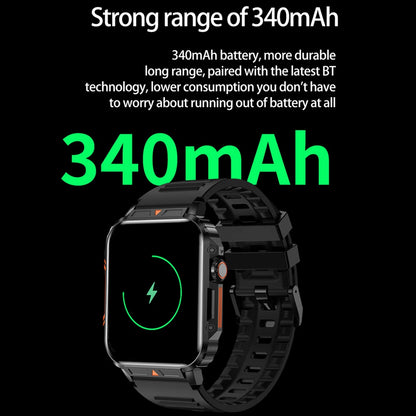 New 1.95 Outdoor Military Smart Watch Men Baluetooth Call Smartwatch For Android IOS IP68 Waterproof Sports Fitness Watches 2024