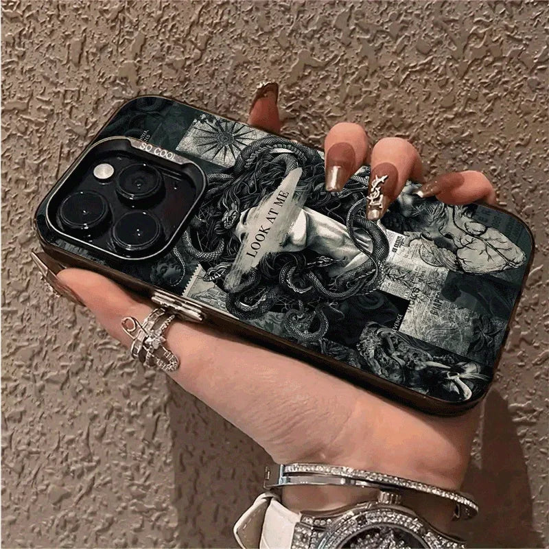 Medusa Petrochemical Power Look at me For iPhone Case 16 15 14 13 12 11 Pro XR XS Max 7 8 Plus Phone Shockproof Y2K Girl Cover