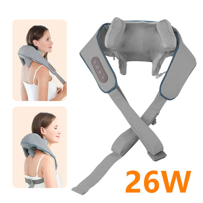 26W Wireless Neck & Shoulder Massager – Deep Tissue Kneading for Back & Shoulders