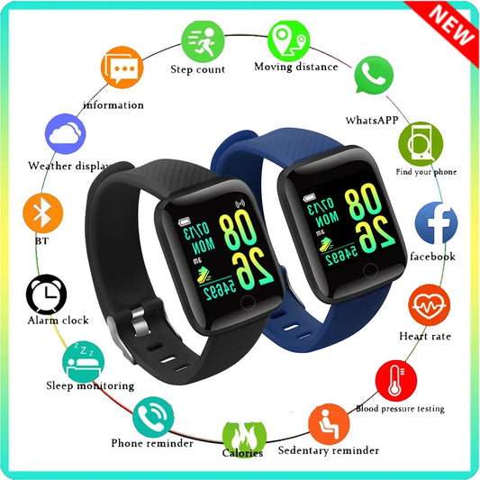 116plus Smart Watch 1.3 inch Screen Sports Fitness Watches For Men Women Gift Wristwatch Bluetooth 5.0 Calls Digital Smartwatch