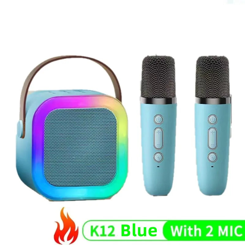 Wireless Karaoke Speaker Bluetooth Microphone K12 Home KTV Karaoke Machine RGB Light Portable Mini Bluetooth Speaker