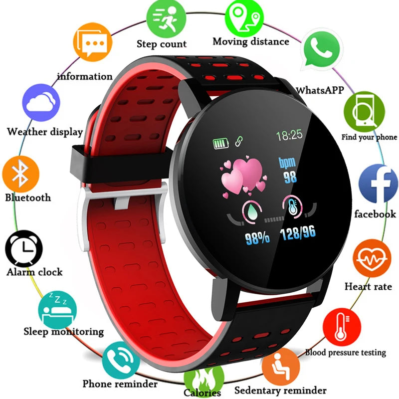 Smart Fitness Watch with Bluetooth | Blood Pressure & Sports Tracker for Android & iOS