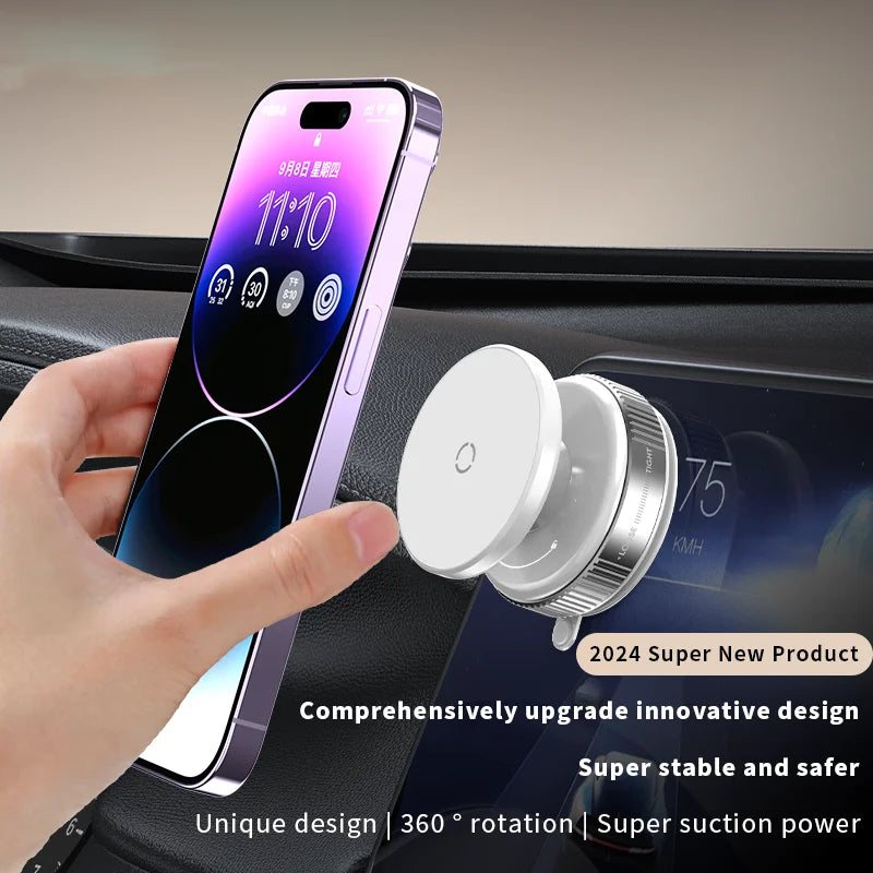 360° Magnetic Car Phone Mount – Ultra-Strong Suction & Secure Hold