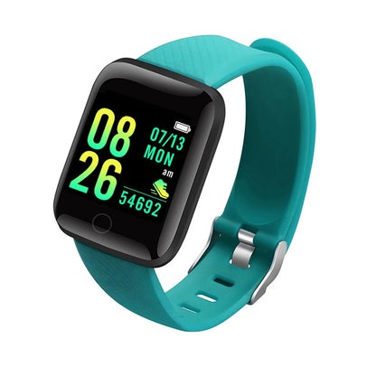 Smart Fitness Watch with Full Touch Screen & Bluetooth 5.0 – No Charger Needed