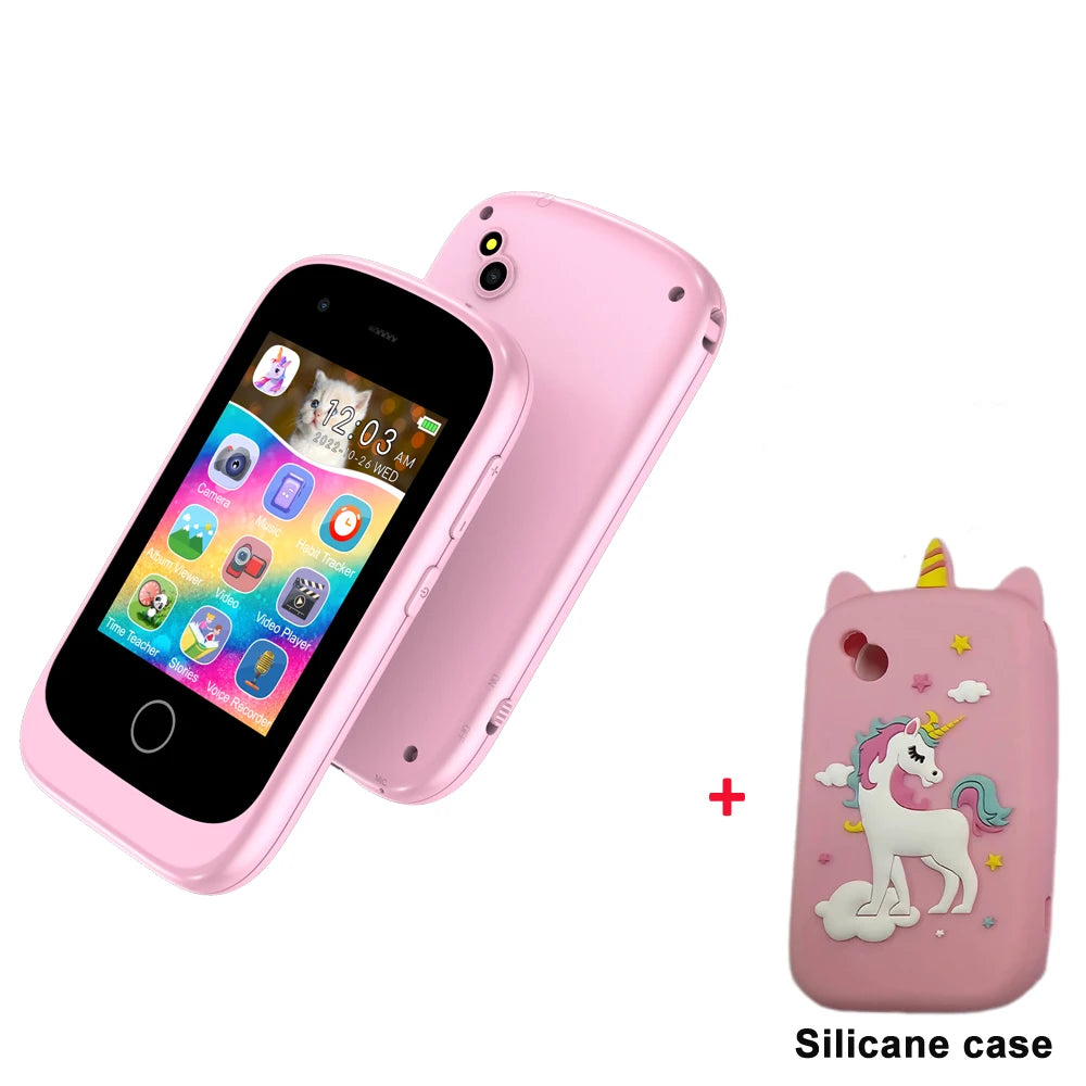 Kids Smart Phone Camera Toys Touchscreen Unicorn Baby Mobile MP3 Player Digital Camera Educational Toys for Girls Boys Age 3-8