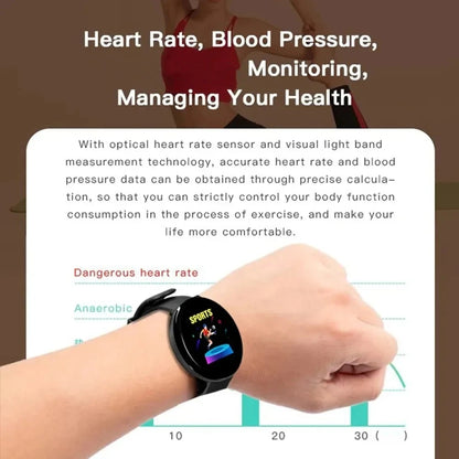 D18 Smart Watch Sport Monitor Calorie Message Remind Fitness Tracker Heart Men Smartwatch Women Digital Watches Weather Running