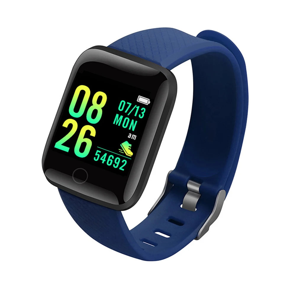 Smart Fitness Watch with Full Touch Screen & Bluetooth 5.0 – No Charger Needed