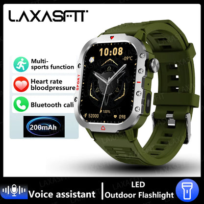 LAXASFIT 2024 New LED Men's Smartwatch Bluetooth Talking Smartwatch Multi Sport Mode Health Monitoring Smart Watch