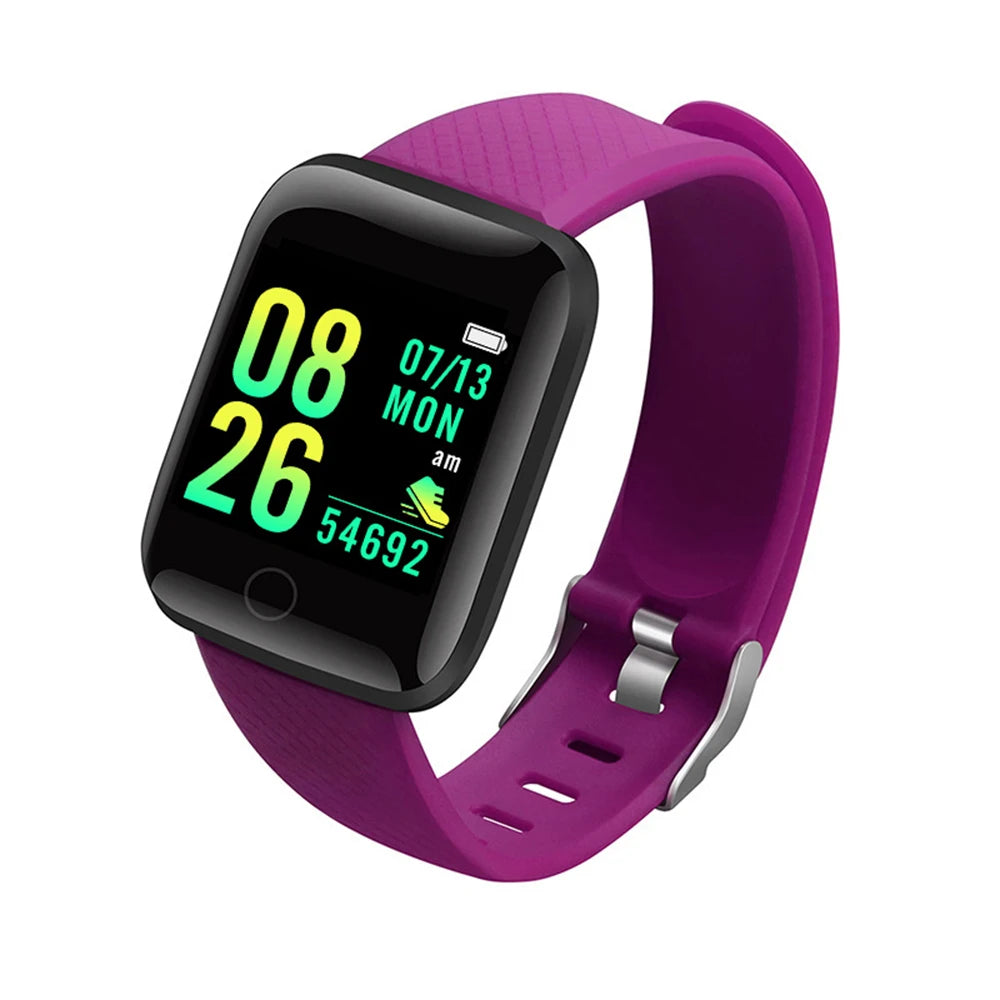 Smart Fitness Watch with Full Touch Screen & Bluetooth 5.0 – No Charger Needed