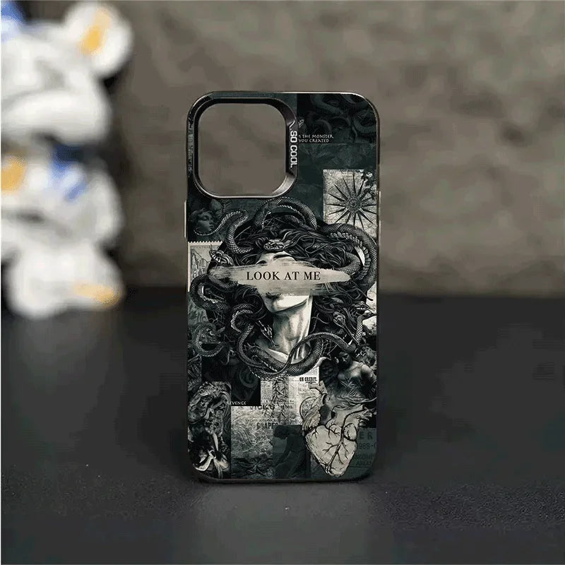 Medusa Petrochemical Power Look at me For iPhone Case 16 15 14 13 12 11 Pro XR XS Max 7 8 Plus Phone Shockproof Y2K Girl Cover