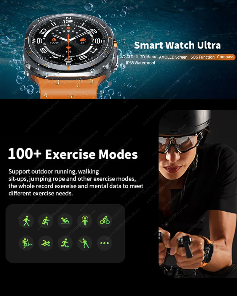 Smartwatch – GPS, Compass, NFC, AMOLED, BT Call, IP68